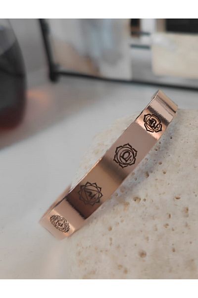 KAVELE 7 Chakra Copper Enli - 100% Seven Luck Bracelet, Snap-on Suitable for Every Wrist