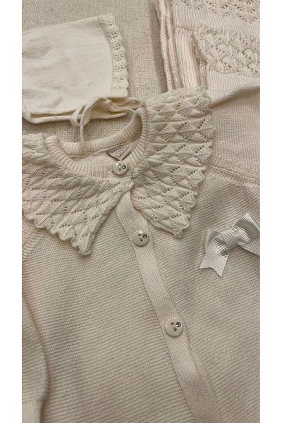 Nipperland Knitwear hospital discharge set for baby girl and boy 100% organic cotton