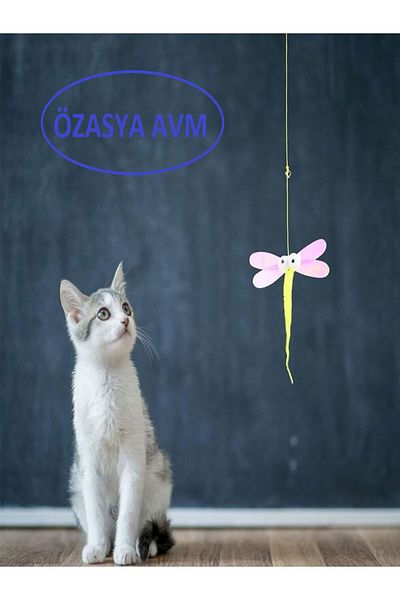 Özasya AVM قضيب صيد القطط المرن ذاتي اللصق بنمط الفراشة الجديدة