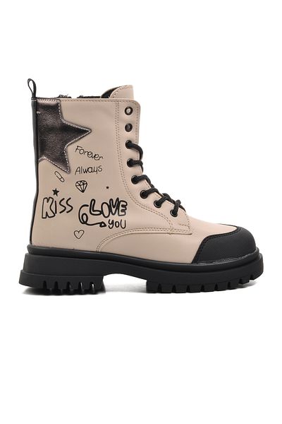Aspor Pepino 1566-F Beige Girl's Boots with Fleece Inside