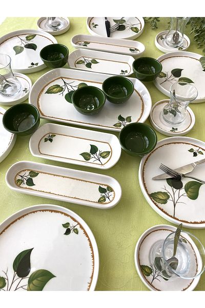 Yiğit Seramik Züccaciye Spring 23 Piece Breakfast Set for 6 People