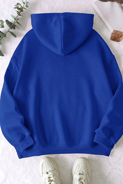 Adrift Унісекс оверсайз світшот з дрібним принтом KP-SIYAH-FINE