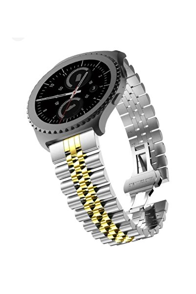 FirstModel 22 Mm Universal Rolex Stil Paslanmaz Çelik Kordon Akıllı Pim Gümüş...