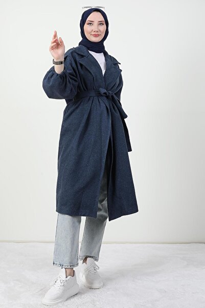 Giza Giyim Asuman Stamp Coat Indigo