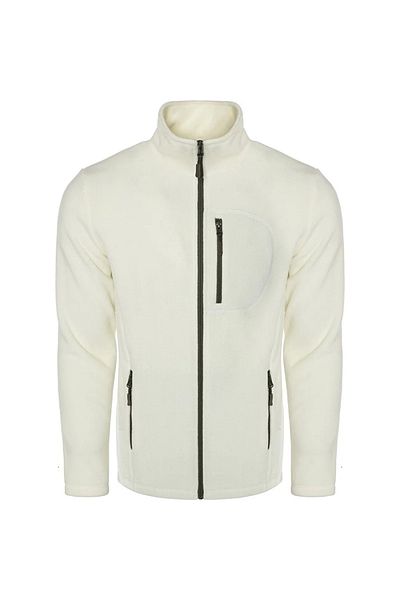 Four Man Men's Ecru Zippered 3-Pocket Fleece