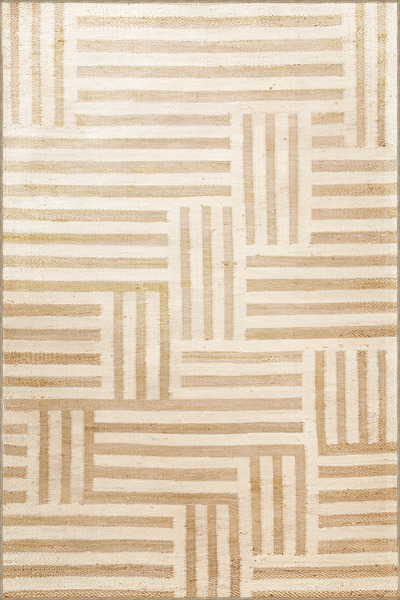 Rugs Modern Halı Модерен декоративен килим с бежови ивици 1906