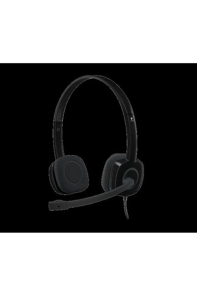 Universal H151 black stereo single jack headset with wired mic
