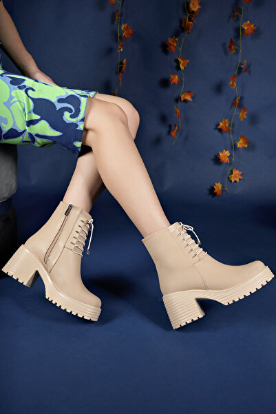 Riccon Thangurien Γυναικείες Μπότες 00121408 Nude Skin