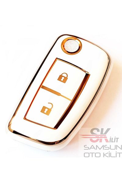 skilit samsun oto kilit Nissan Qashqai Juke Micra X-Trail Nano Key Case Controller Case White