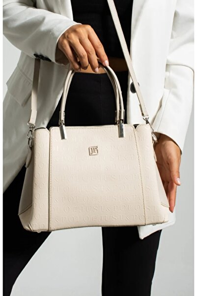Just Polo Justpolo Kadın Krem 4 Bölmeli El Ve Omuz Çantası Yeni Model