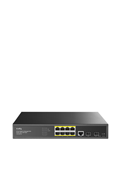 Universal Cudy Gs2008Ps2 8 Port 10/100/1000 Managed (L2) 2 Sfp (1Gb) Rack Mou...