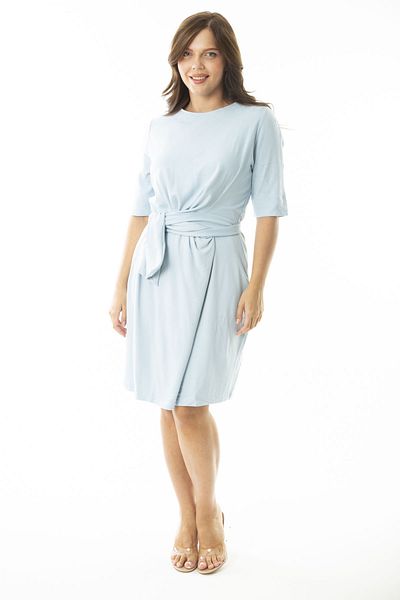 Şans Tekstil ROCHIE CĂPTĂTUTĂ PENTRU FĂMEI, ALBASTRĂ, CU CUREA CU mâneci 26A36899