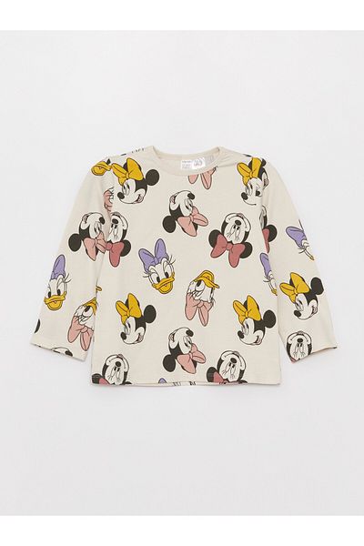 LC Waikiki Sada dívčího pyžama s výstřihem Disney s potiskem