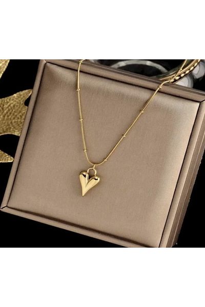 Aleyco Hills's Jewellery - Stainless Dorica Chain Steel Heart Necklace