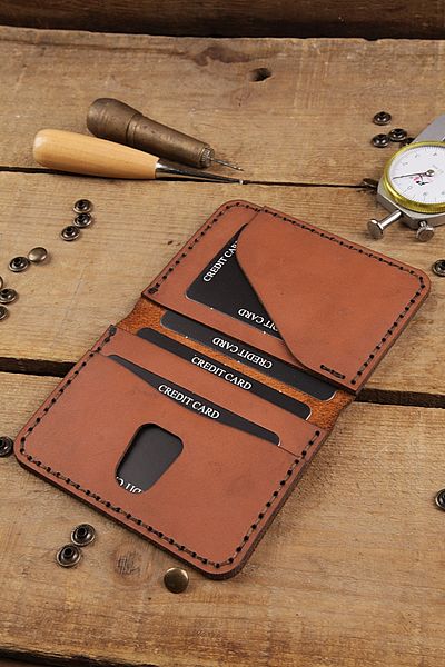New Coast Leather 1900's Χειροποίητη ανδρική κάρτα από γνήσιο δέρμα