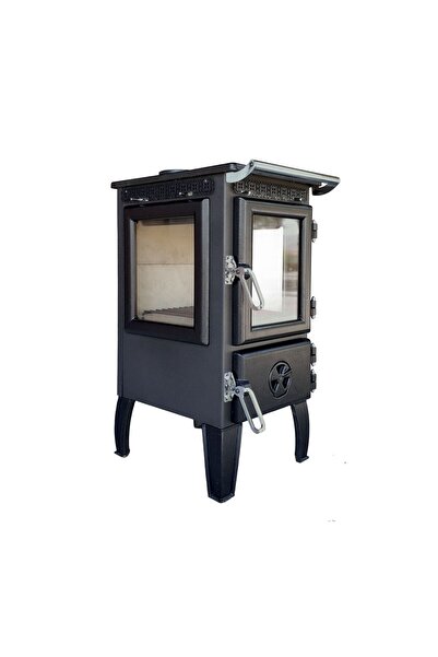 Çalışkan 3 Tarafı Camlı Mini Şömine Soba