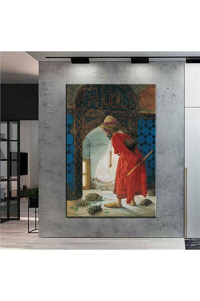 Sennight Dekoratif Baskı Kaplumbağa Terbiyecisi Kanvas Tablo