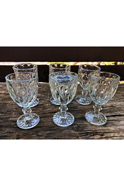 DİBA AVM سارة كريستال قطع 6 قطع من زجاج القهوة والماء والخمور