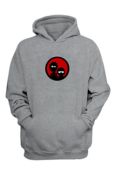 THEWERT Унісекс Рік і Морті Ілюстрація Червоно-сірий Світшот зі стандартним кроєм