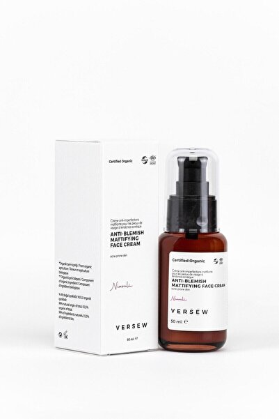 VERSEW Organik Anti Blemish Akne / Leke İzi Giderici Matlaştırıcı Yüz Kremi 50 ml