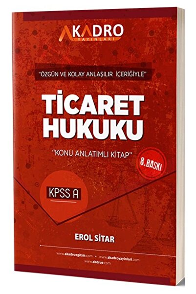 Genel Markalar A Kadro Kpss A Grubu Ticaret Hukuku Konu Anlatımlı 9. Baskı