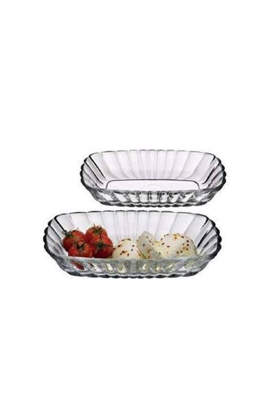Paşabahçe Pasabahçe Mezze 53392 Basic Boat Plate Set of 6 Breakfast, Cookie