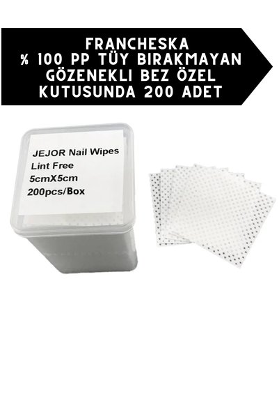Francheska Özel Kutusunda 200 Adet PP Gözeneklı Tüy Bırakmayan Çok Amaçlı Boy...