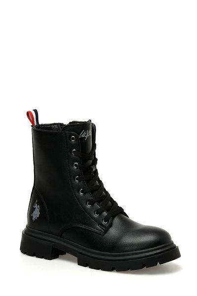 U.S. Polo Assn. HALLES 3PR Μαύρες Γυναικείες Μπότες Biker