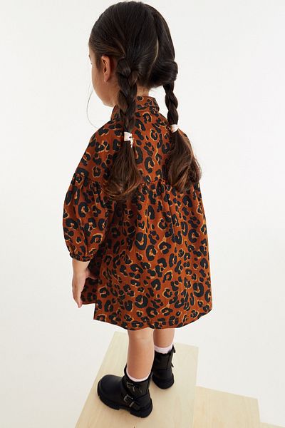 Next Baby Cotton Leopard Shirt Dress