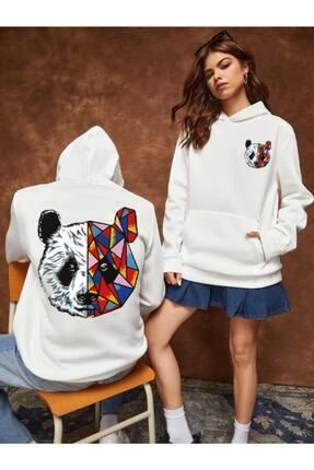 Genel Markalar Sevgili Cift Kombinleri Panda Tasar m 2 Urun Kapu onlu Sweatshirt Fiyat Yorumlar Trendyol
