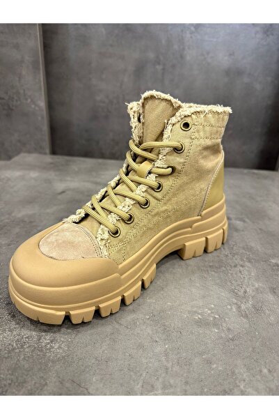 Guja KETEN AYAKKABI BAĞCIKLI ,HAFİF TABAN KAVUÇUK BOT