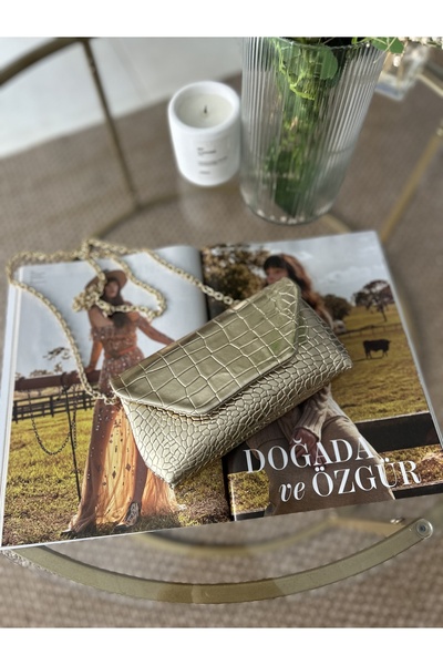 Paradise Long Strap Croc Clucth Jake Women's Crossbody Bag Silver Jake