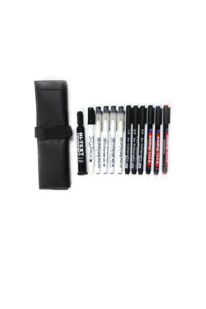 ÜSKÜDAR SANAT Calligraphy Set with Bag 13 PCS Calligraphy Pen Calligraphy Pen...