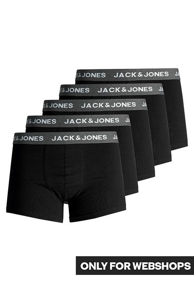 Jack & Jones JACK JONES Boxer pentru bărbați, bumbac, culoare neagră, pachet de 5 12142342