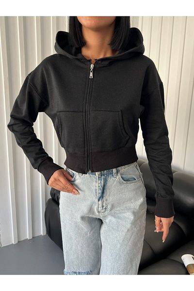 Gofeel Atelier Crop Zippered Cardigan Street Style Women Wear HARAJUKU STREET