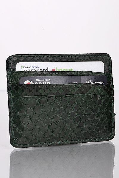 fubileather Γνήσια θήκη για κάρτες Unisex από δέρμα φιδιού