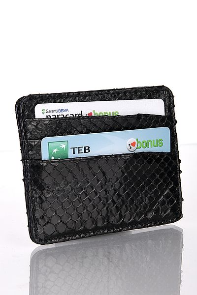 fubileather Γνήσια θήκη για κάρτες Unisex από δέρμα φιδιού