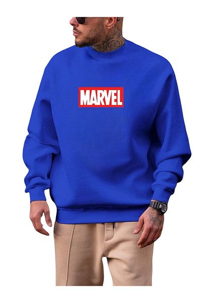 BENROMA Unisex Marvel Printed Crew Neck Sweat