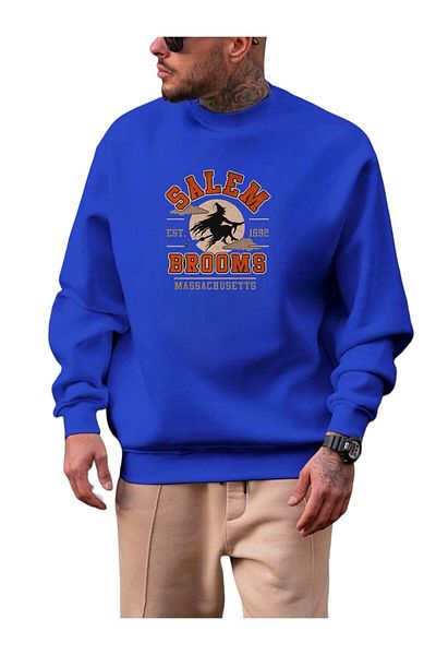 BENROMA Unisex Salem Printed Crew Neck Sweat