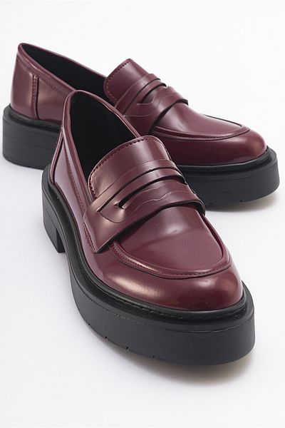LuviShoes Жіночі мокасини NONTE Burgundy Acma
