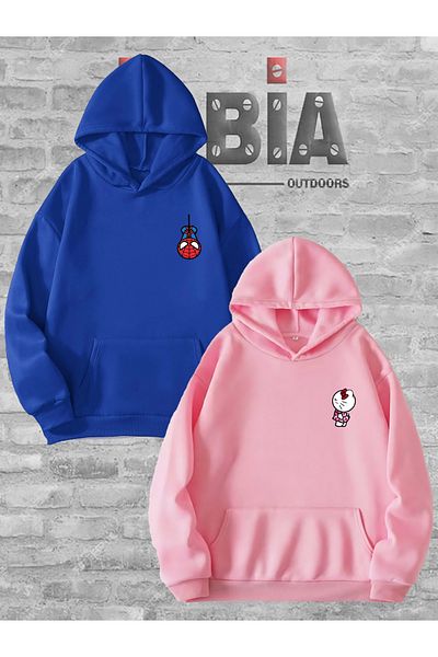 Jobia Outdoors Femei Bărbați Hello Kitty Spiderman Cuplu Iubitor Combinație Design Hanorac cu glugă Set de 2