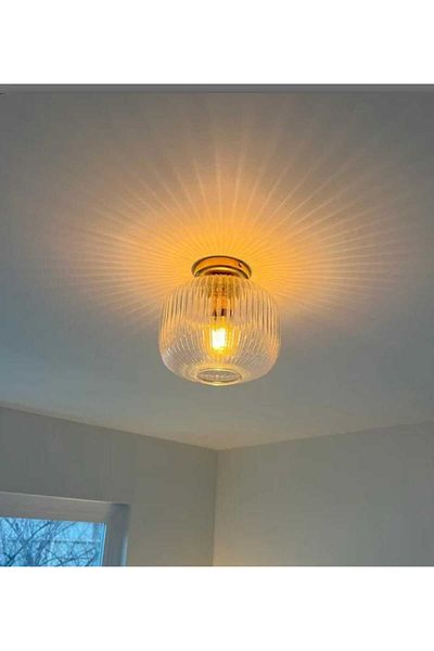 demet habek mylights Mylights Rustic Vintage Clear Glass Ceiling Plofonyer Chandelier Wall Sconce Cafe Kitchen Hotel Hall Living Room