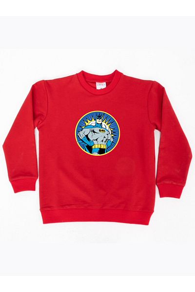 Batman printed cotton fabric children's sweatshirt