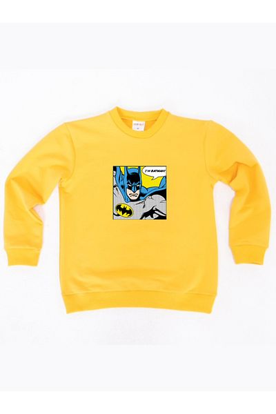 Batman printed cotton fabric children's sweatshirt