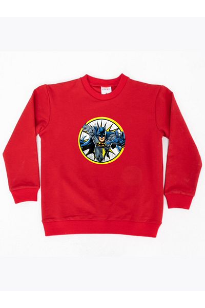 Batman printed cotton fabric children's sweatshirt