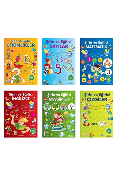 Parıltı Yayınları Şirin ve Eğitici Etkinlikler 6 Kitap (Sayılar + Matematik +...