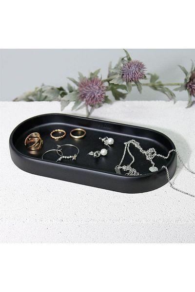Selim Tiny Oval Tray Black