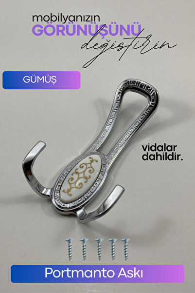 mecitaks Portmanto Dolap Vestiyer Askısı Gümüş