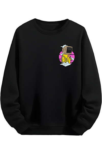 MAGORS Μαύρο φούτερ με σχέδιο Good Times