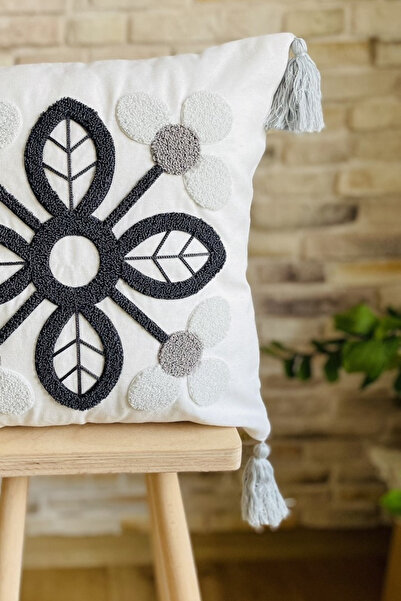 SWITA Punch Embroidered Single Decorative Special Design Throw Pillow Cover (panch)